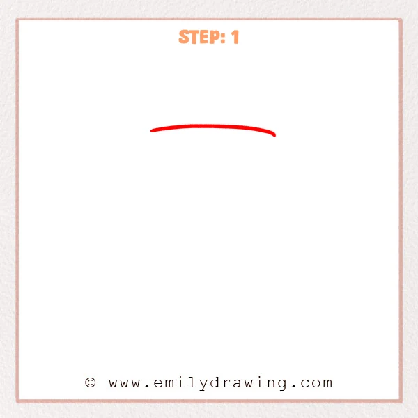 how to draw a bubble letter t - A step-by-step start of a bubble letter t drawing showing a single long, smooth curved top line.